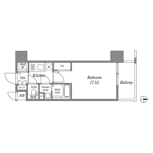 中央市場前駅 徒歩5分 4階の物件間取画像