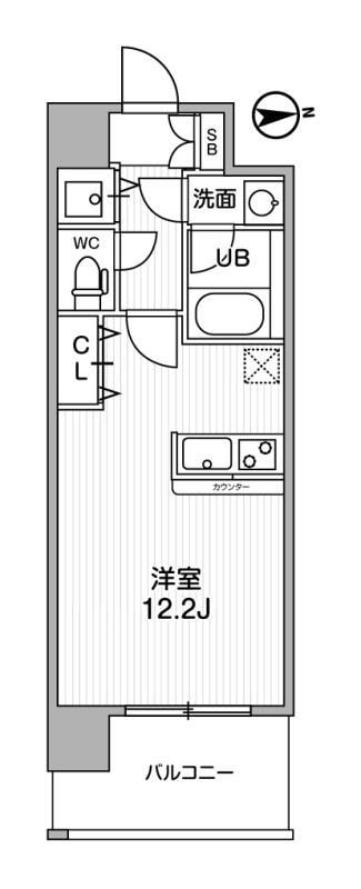 庄内駅 徒歩7分 6階の物件間取画像