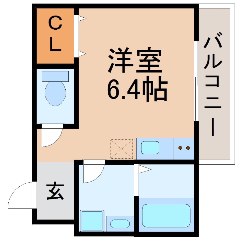 立花駅 徒歩5分 1階の物件間取画像