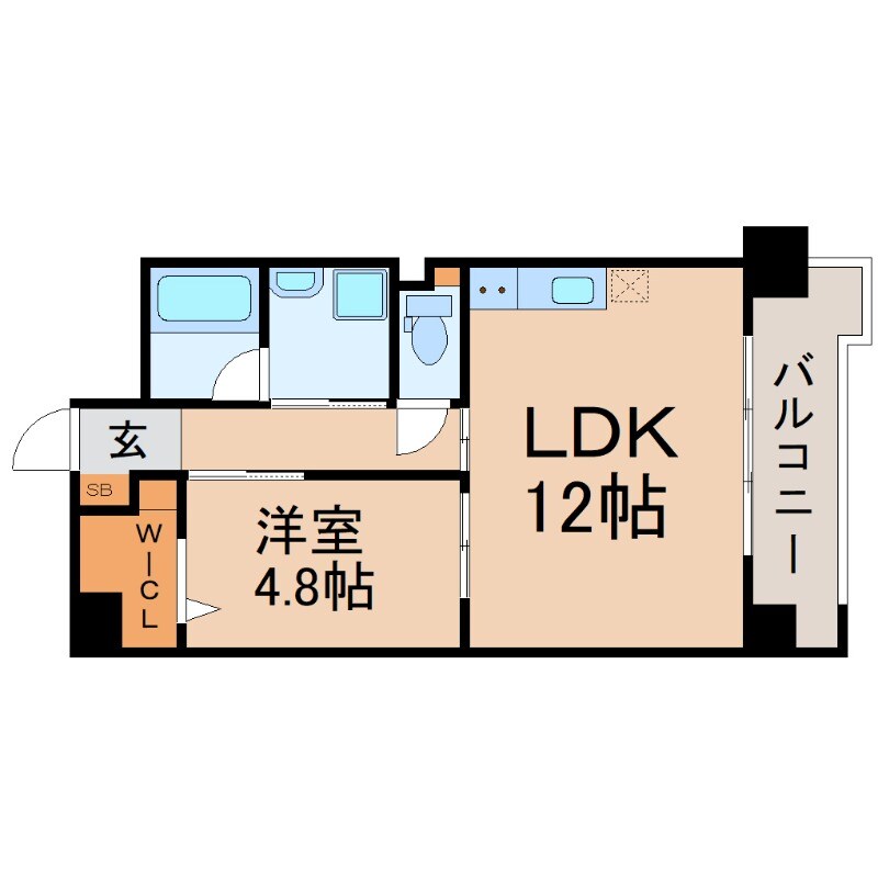 立花駅 徒歩2分 6階の物件間取画像