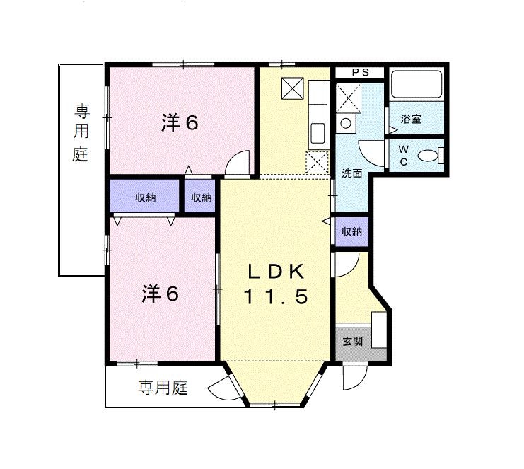 矢田駅 徒歩10分 1階の物件間取画像