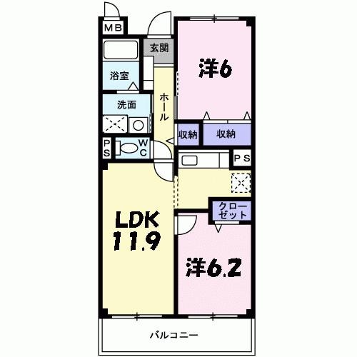 岡場駅 バス16分  下山口下車：停歩3分 4階の物件間取画像