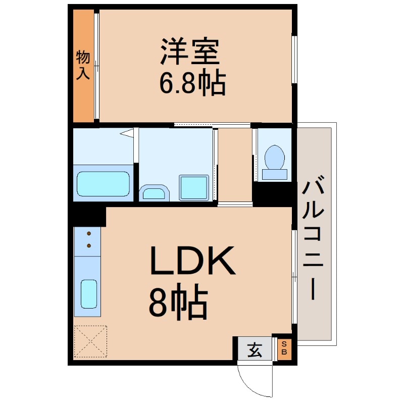 出屋敷駅 徒歩3分 3階の物件間取画像