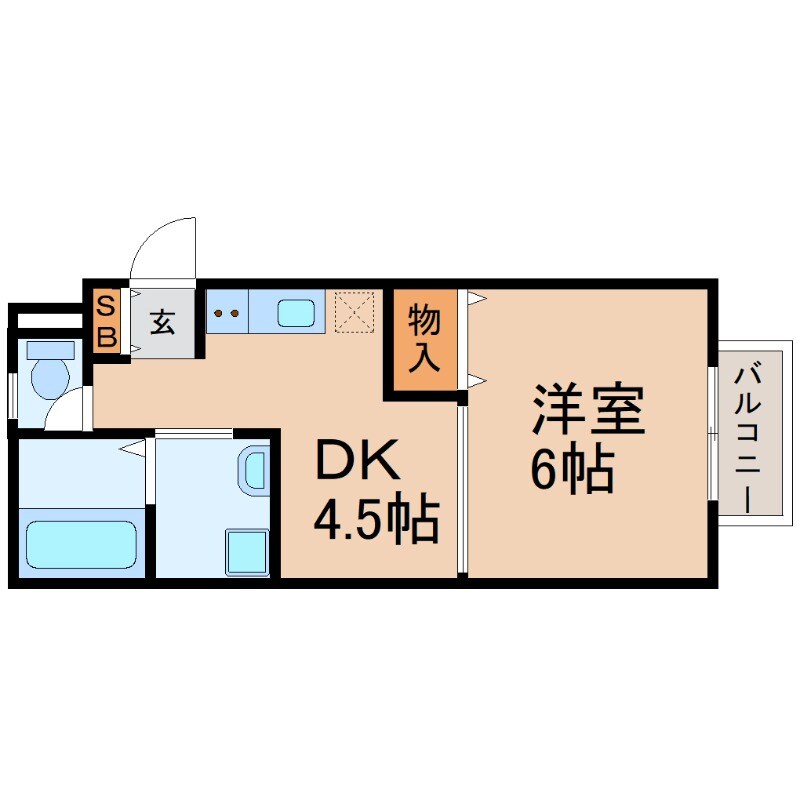 奥ハイツⅡの物件間取画像