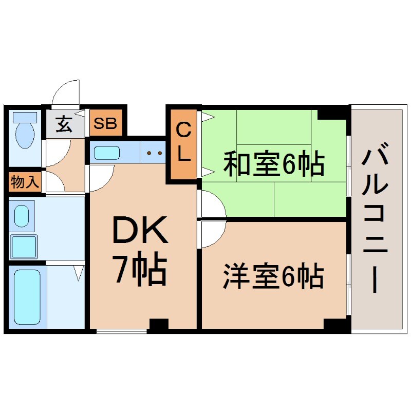 立花駅 徒歩20分 4階の物件間取画像