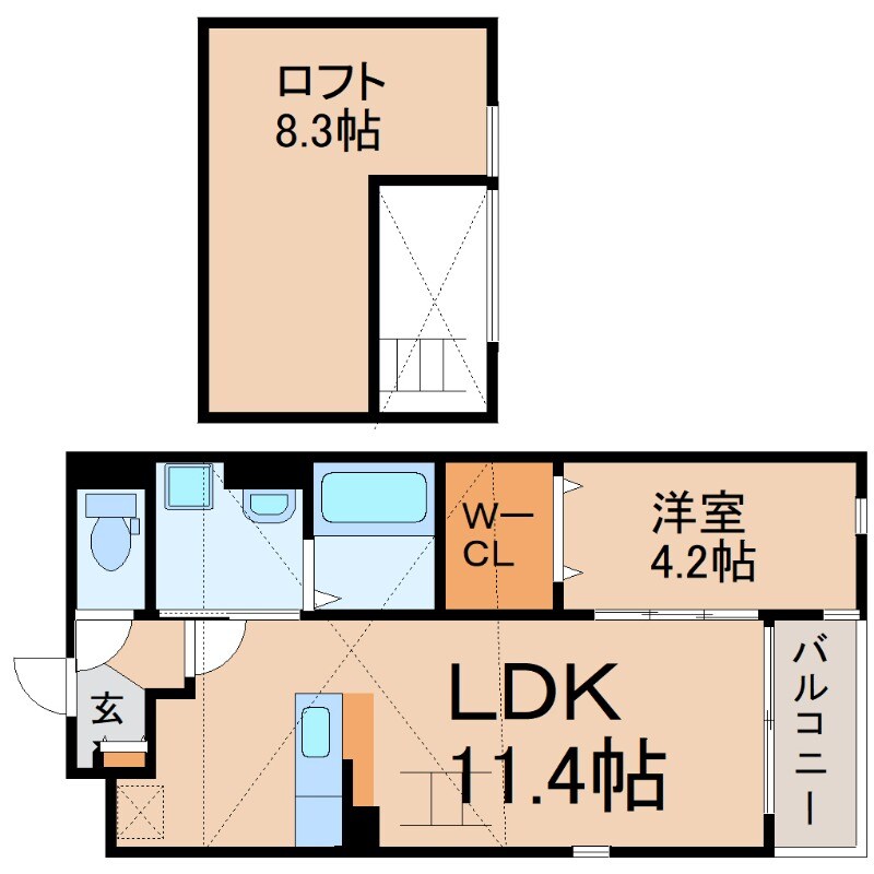塚口駅 徒歩10分 2階の物件間取画像