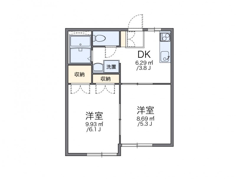 門戸厄神駅 徒歩9分 1階の物件間取画像