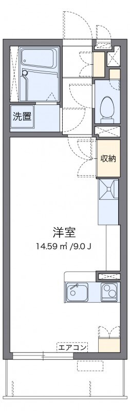 御影駅 徒歩9分 4階の物件間取画像