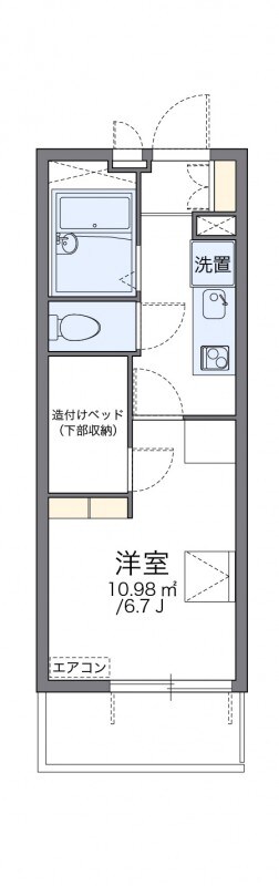 レオパレス中原の物件間取画像