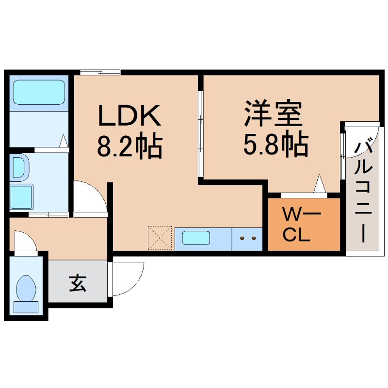 立花駅 徒歩8分 3階の物件間取画像