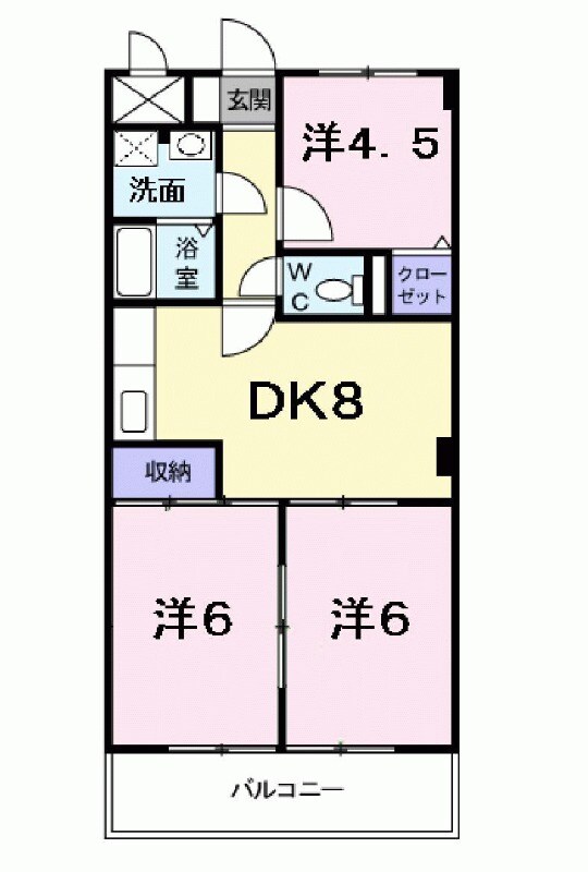 西宮北口駅 徒歩13分 3階の物件間取画像