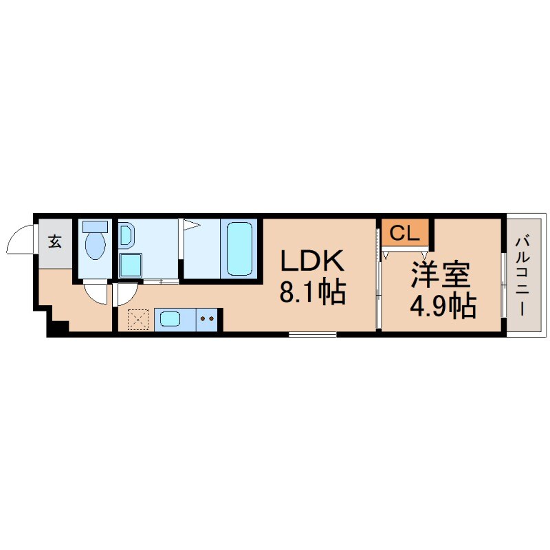 立花駅 徒歩10分 3階の物件間取画像