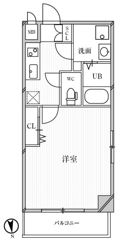 京橋駅 徒歩9分 6階の物件間取画像