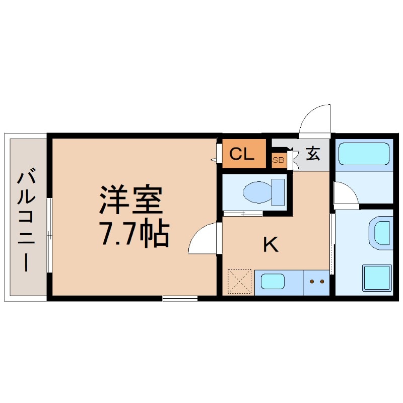 杭瀬駅 徒歩5分 1階の物件間取画像