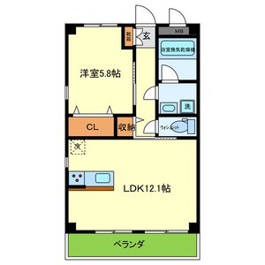 甲子園口駅 徒歩18分 3階の物件間取画像