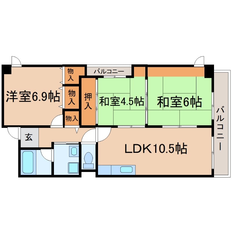 園田駅 徒歩12分 2階の物件間取画像