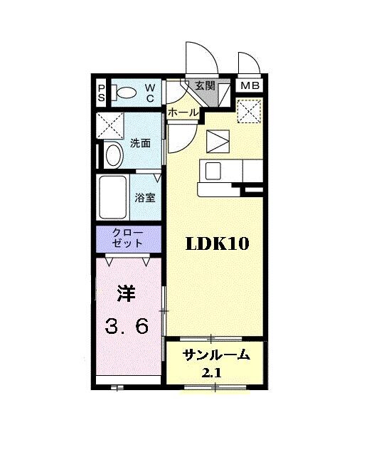 伊丹駅 徒歩18分 1階の物件間取画像