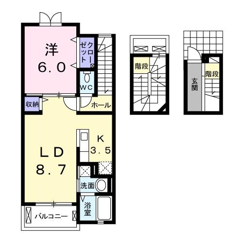 ヒルサイドウエガハラの物件間取画像