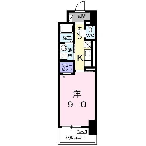 なんば駅 徒歩9分 3階の物件間取画像