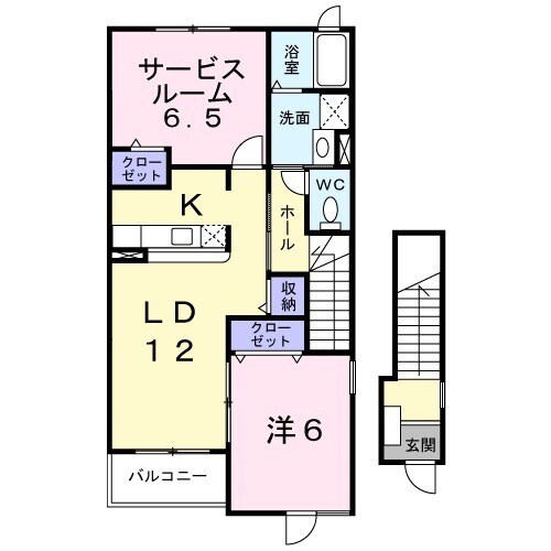 武庫之荘駅 徒歩15分 2階の物件間取画像