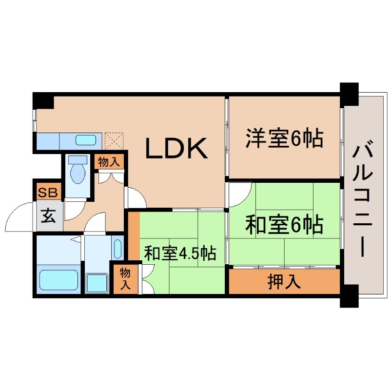 塚口駅 徒歩15分 3階の物件間取画像