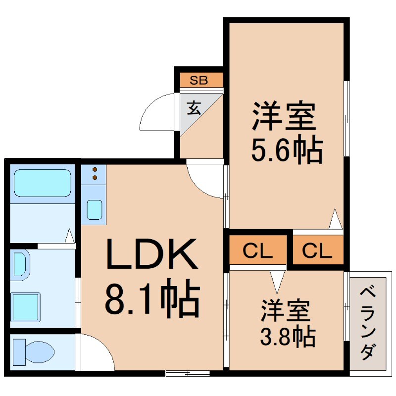 立花駅 徒歩9分 3階の物件間取画像