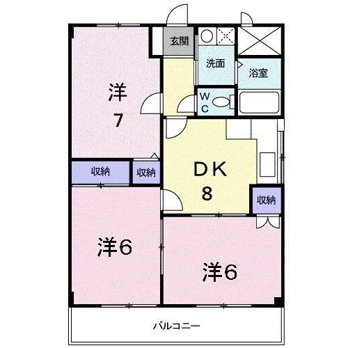 カームライフ中野の物件間取画像