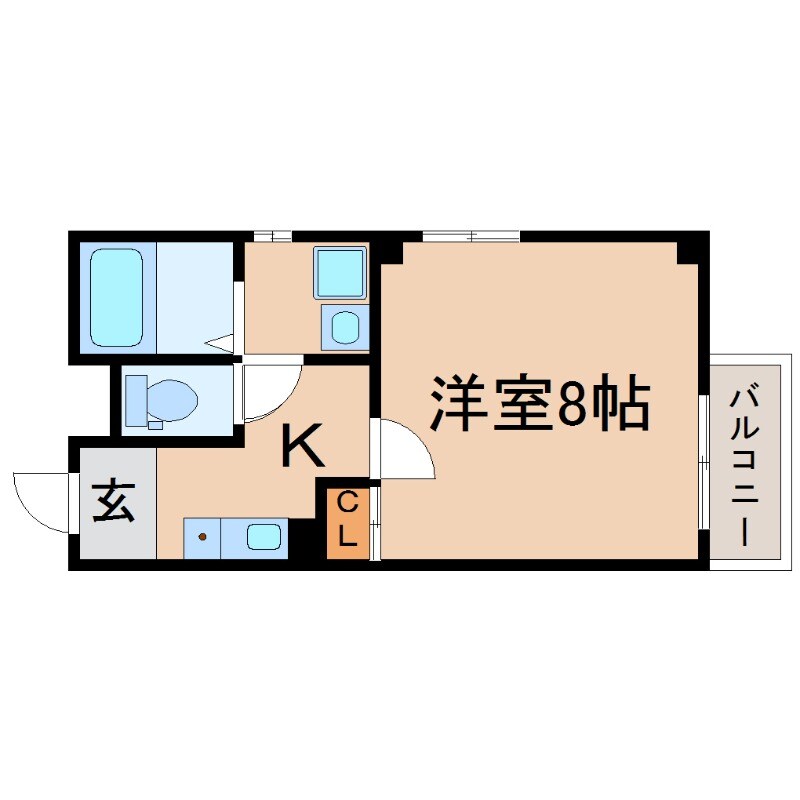 出屋敷駅 徒歩6分 2階の物件間取画像