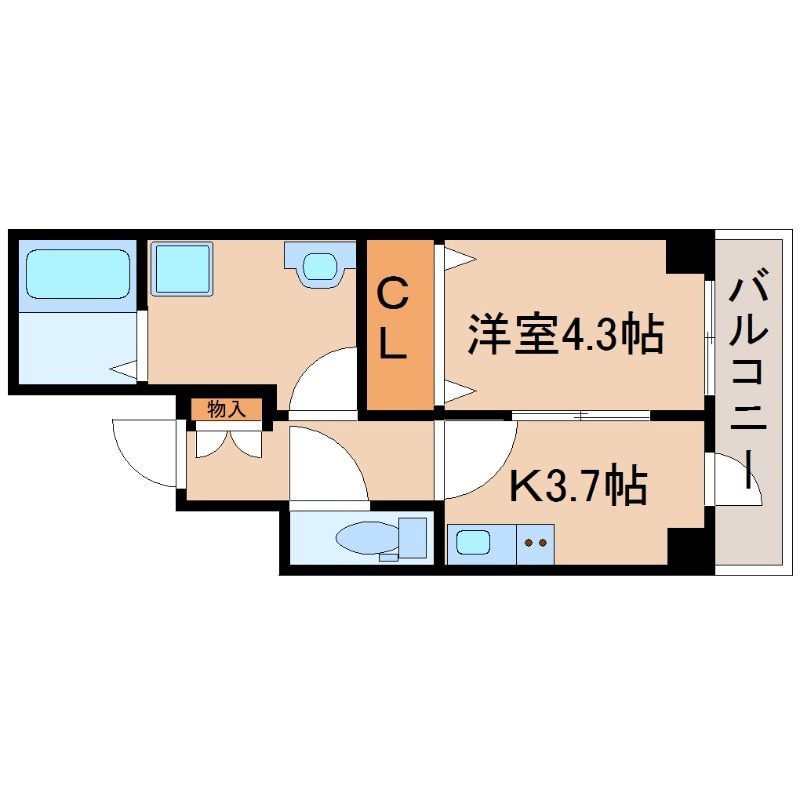 さくら夙川駅 徒歩11分 3階の物件間取画像