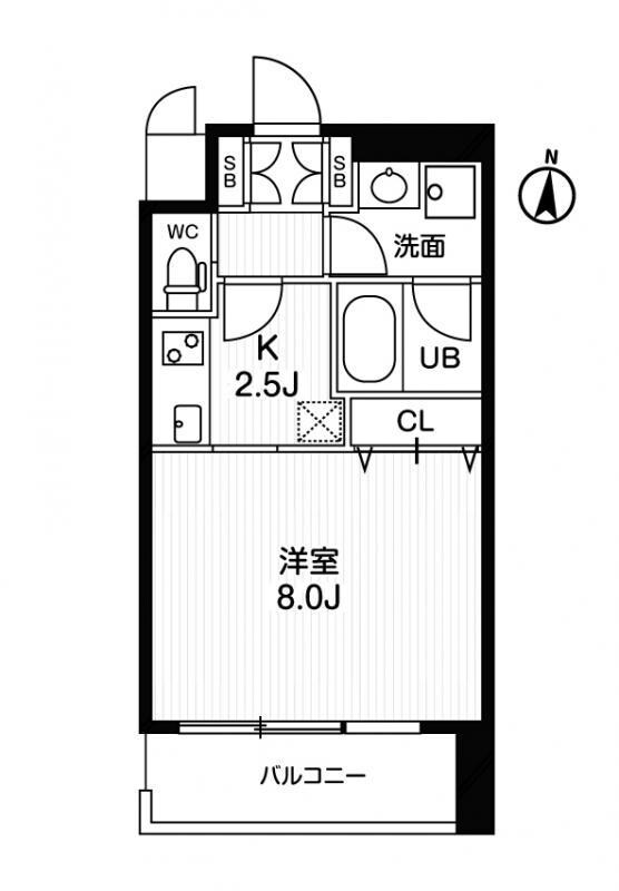 アーバンフラッツ西中島の物件間取画像