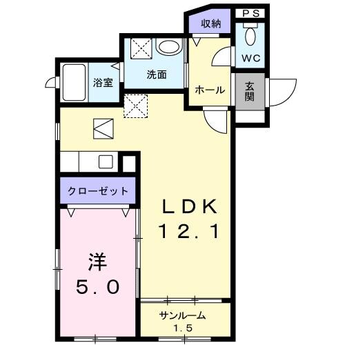 北伊丹駅 徒歩15分 1階の物件間取画像