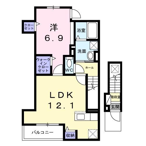 中山寺駅 徒歩11分 2階の物件間取画像