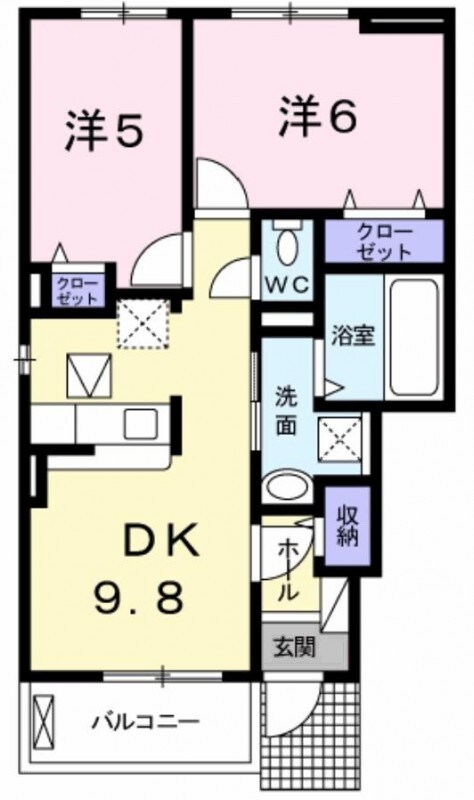 多田駅 徒歩9分 1階の物件間取画像