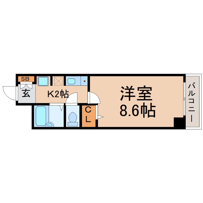 エスポワール西宮北口の物件間取画像