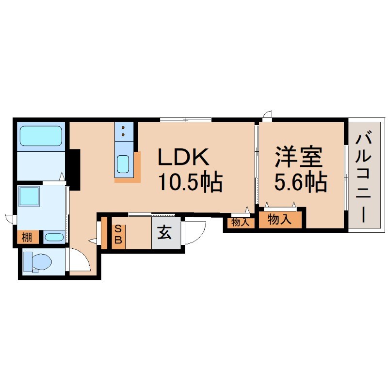 尼崎駅 徒歩10分 1階の物件間取画像