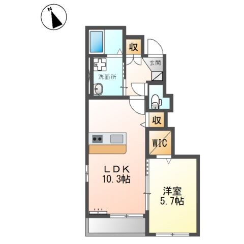 三国駅 徒歩10分 1階の物件間取画像