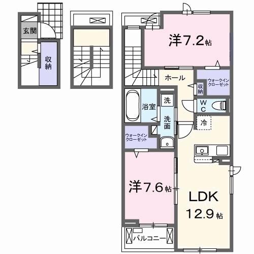 伊丹駅 徒歩17分 3階の物件間取画像