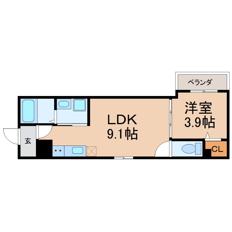 大物駅 徒歩13分 2階の物件間取画像