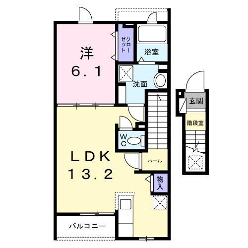 伊丹駅 徒歩15分 2階の物件間取画像