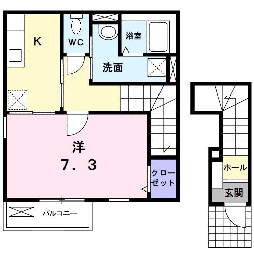 伊丹駅 徒歩5分 2階の物件間取画像