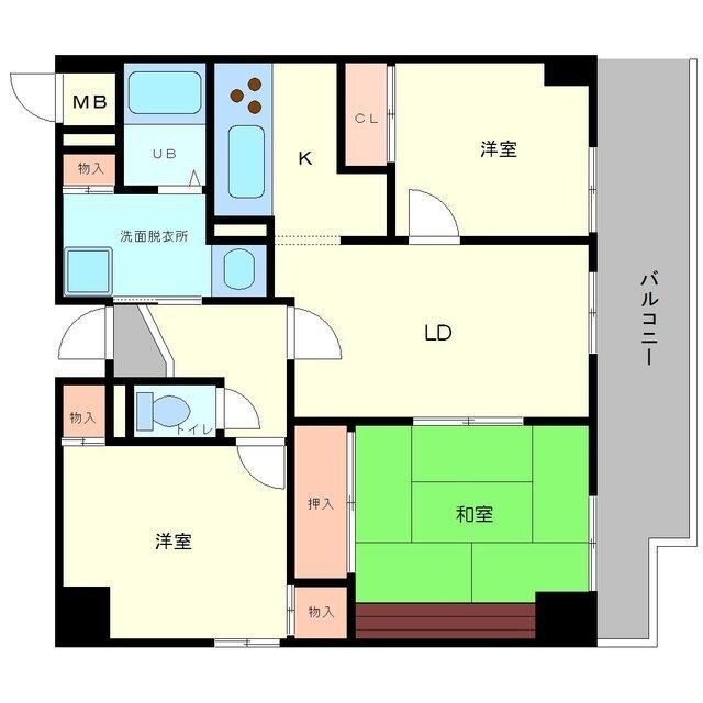 鶴見緑地駅 徒歩7分 2階の物件間取画像