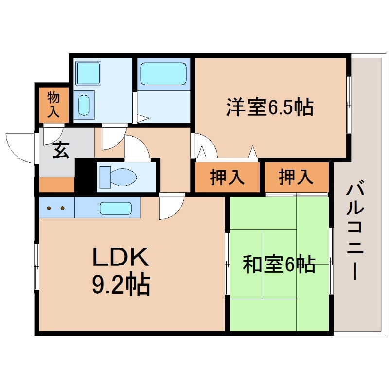 立花駅 徒歩8分 3階の物件間取画像