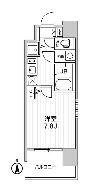 北巽駅 徒歩8分 8階の物件間取画像