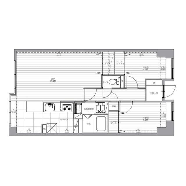 恵美須町駅 徒歩2分 5階の物件間取画像