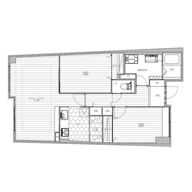 恵美須町駅 徒歩2分 11階の物件間取画像