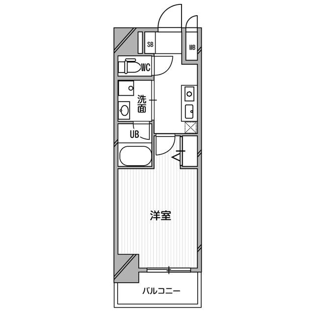 大国町駅 徒歩3分 8階の物件間取画像