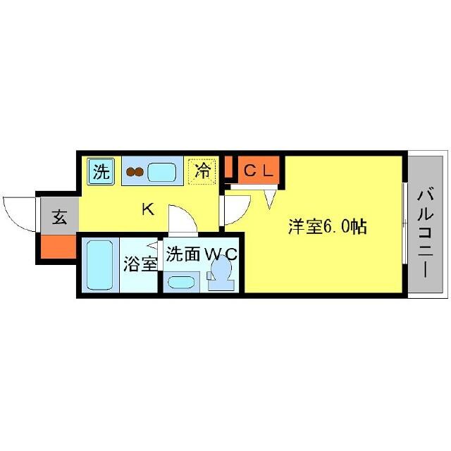 北浜駅 徒歩5分 8階の物件間取画像