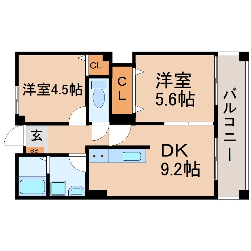 武庫之荘駅 徒歩7分 3階の物件間取画像