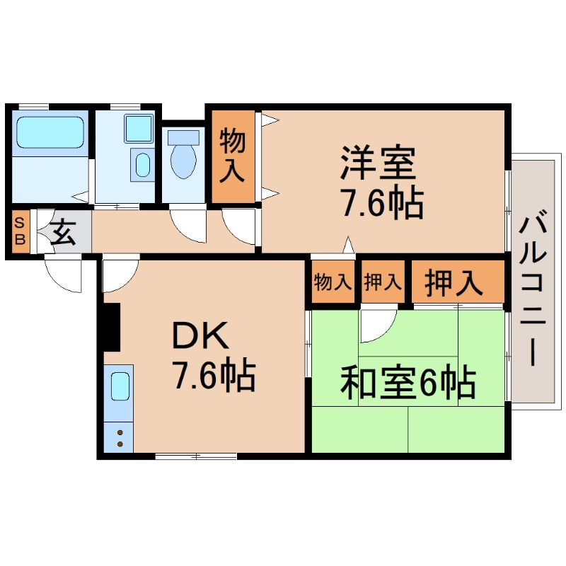 甲子園口駅 徒歩18分 2階の物件間取画像