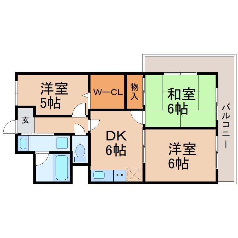 武庫之荘駅 徒歩17分 2階の物件間取画像